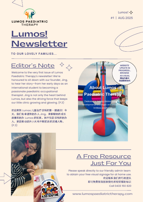 Lumos newsletter issue 1 cover