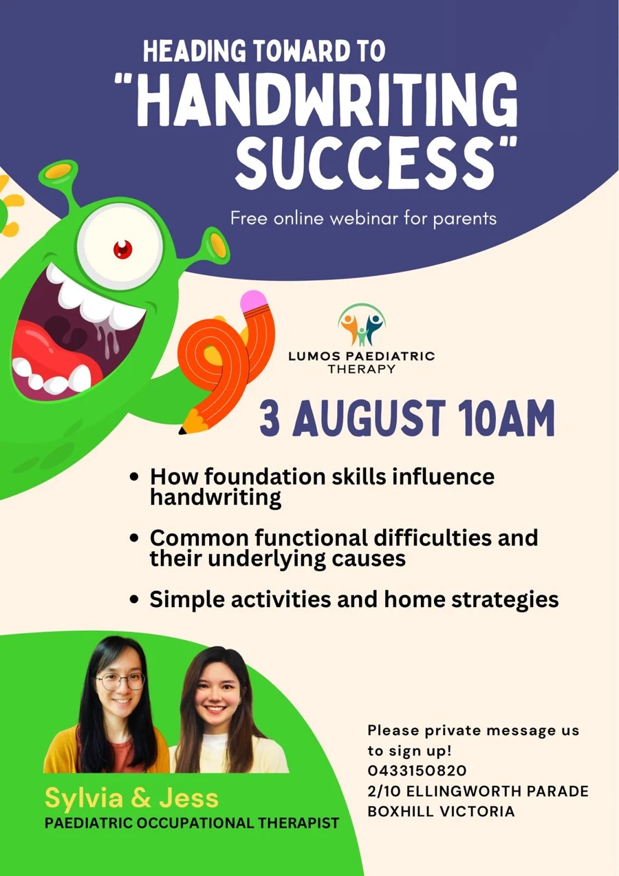 Heading toward handwriting success event poster